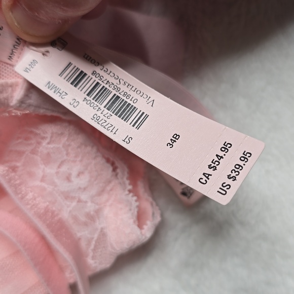 3090 NWT Victoria's Secret Sexy Tee Sheer Heritage Stripe Wireless Push-Up 34B - Picture 7 of 8